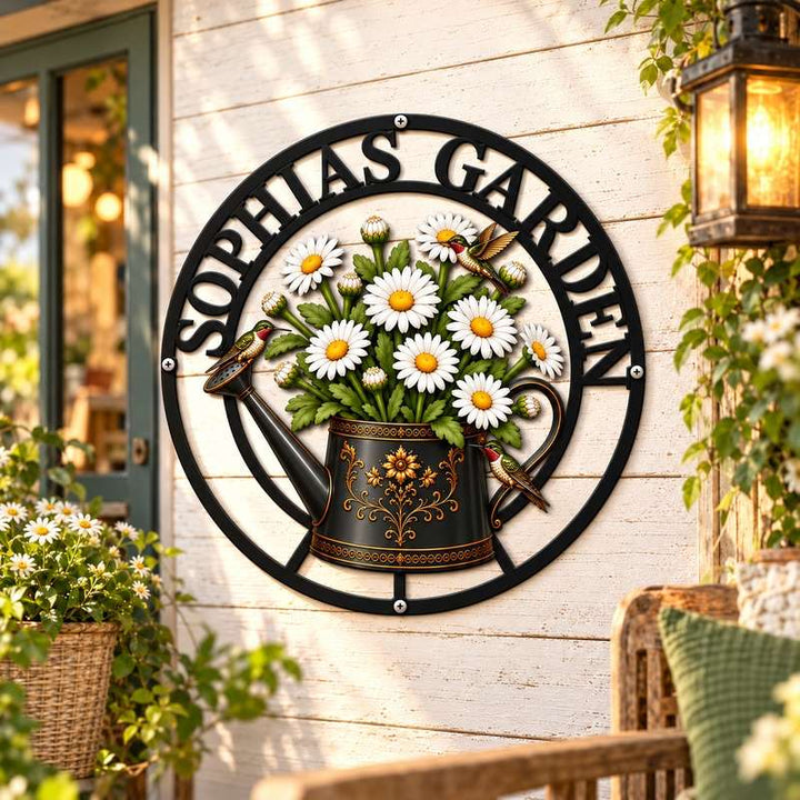 Personalized Garden Sign with Name and Birth Flower – Custom Gift for Mom or Grandma