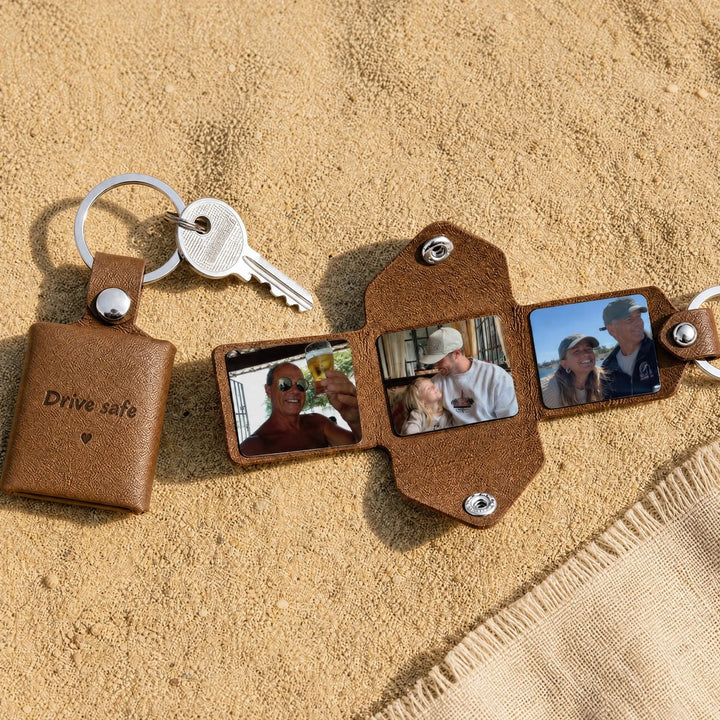 Personalized Photo Keychain Wallet – Custom Family Picture Keepsake Gift for Mom, Dad & Grandparents