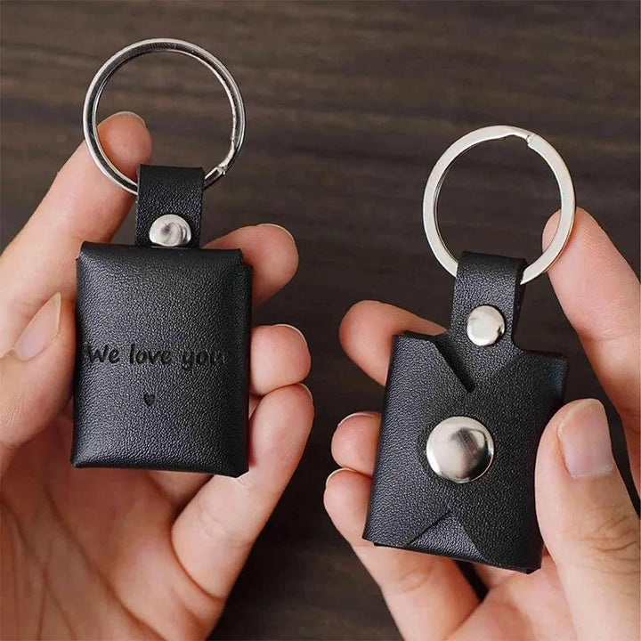 Personalized Photo Keychain Wallet – Custom Family Picture Keepsake Gift for Mom, Dad & Grandparents