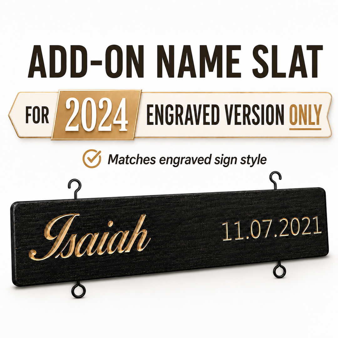 Add-On Name Slat for Grandkids Hanging Sign | 2024 Engraved Version
