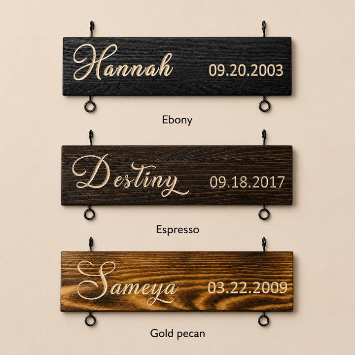 Add-On Name Slat for Grandkids Hanging Sign | 🆕 2025 Engraved Version
