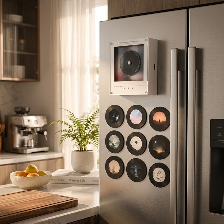 Magnetic Music Display – Customizable Rotating Album & Photo Frame