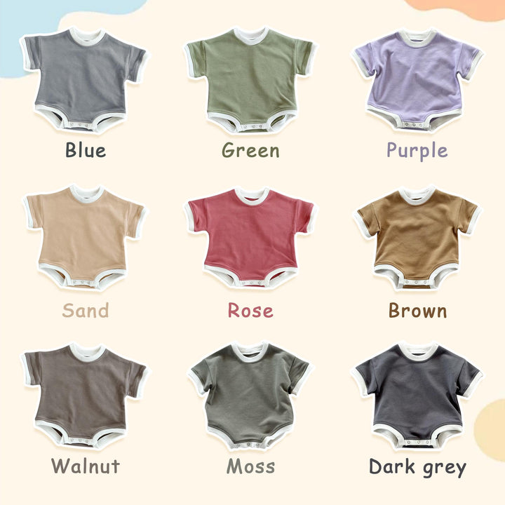 Personalized Hand-Embroidered Baby Romper – Baby-Safe Cotton Outfit