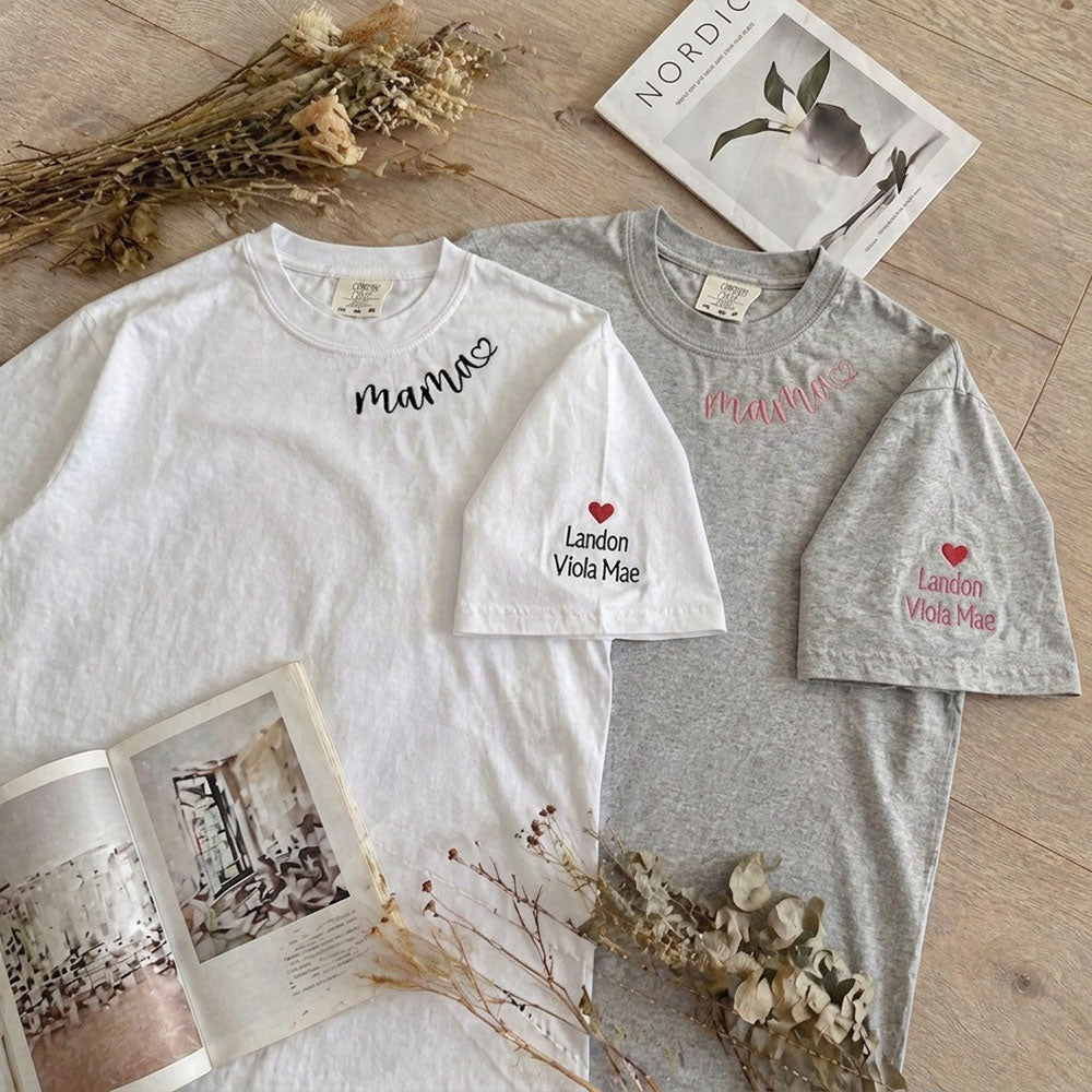 Personalized Mom Embroidered Sweatshirt Hoodie