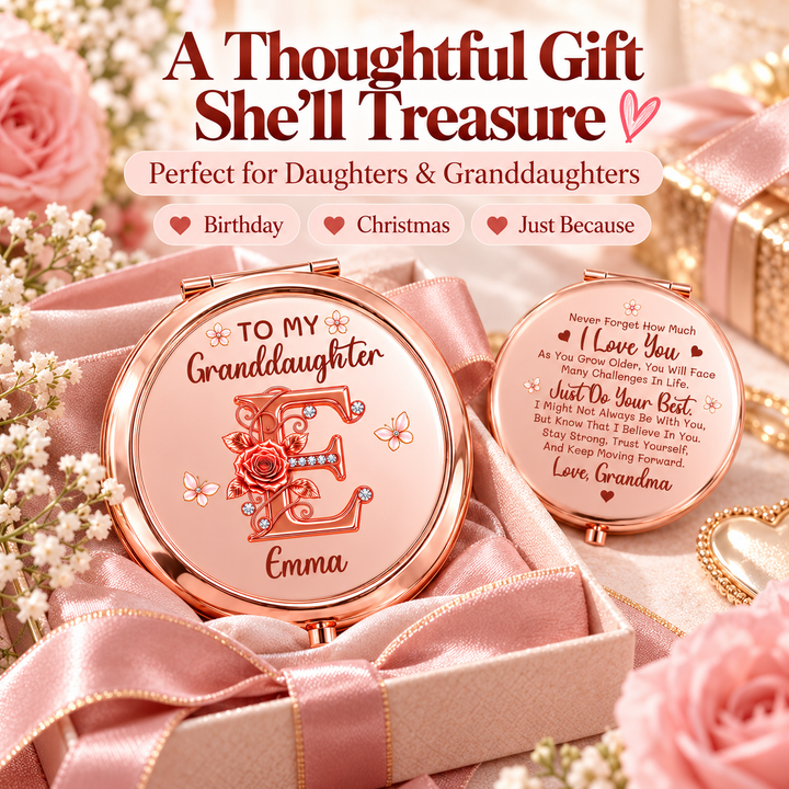 Just Do Your Best Pocket Makeup Mirror - Personalized Gifts for Daughter   Granddaughter