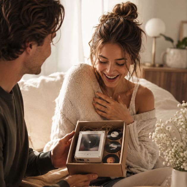 Magnetic Music Display – Customizable Rotating Album & Photo Frame