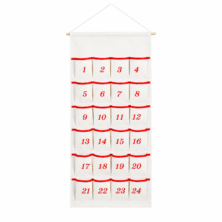 Personalized Christmas Advent Calendar  – 24-Pocket Wall Hanging