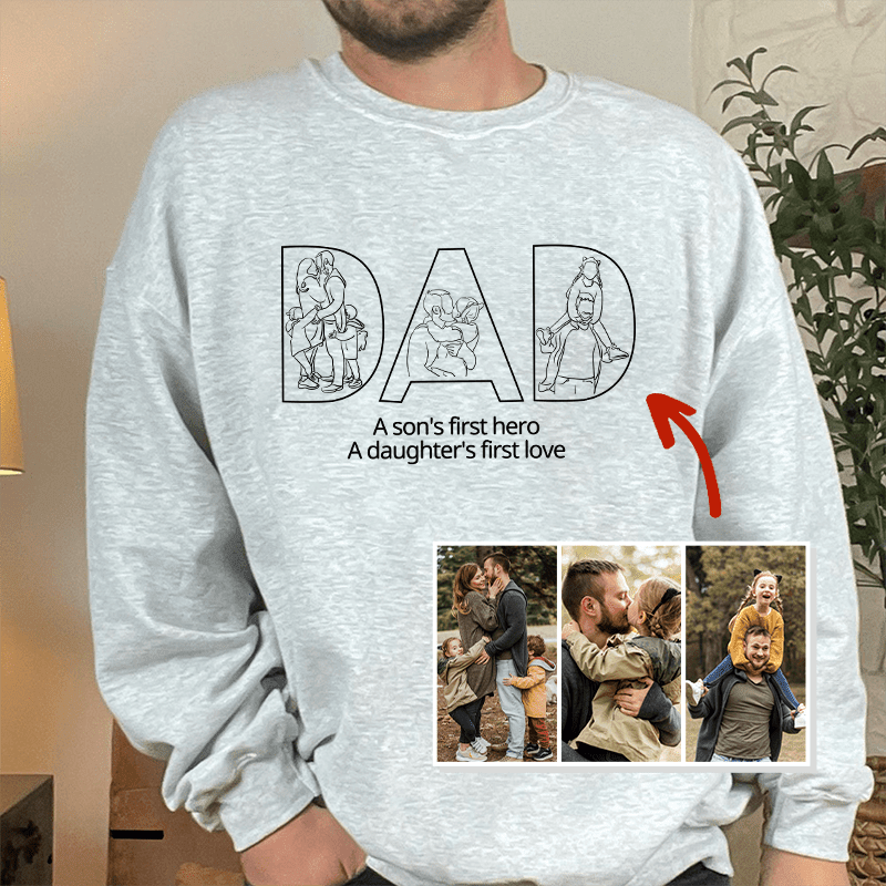 Best Dad Ever -Embroidered Sweatshirt For Father's Day - Gifts for Dad, Papa, Daddy and Grandpa - Canvasgiftco