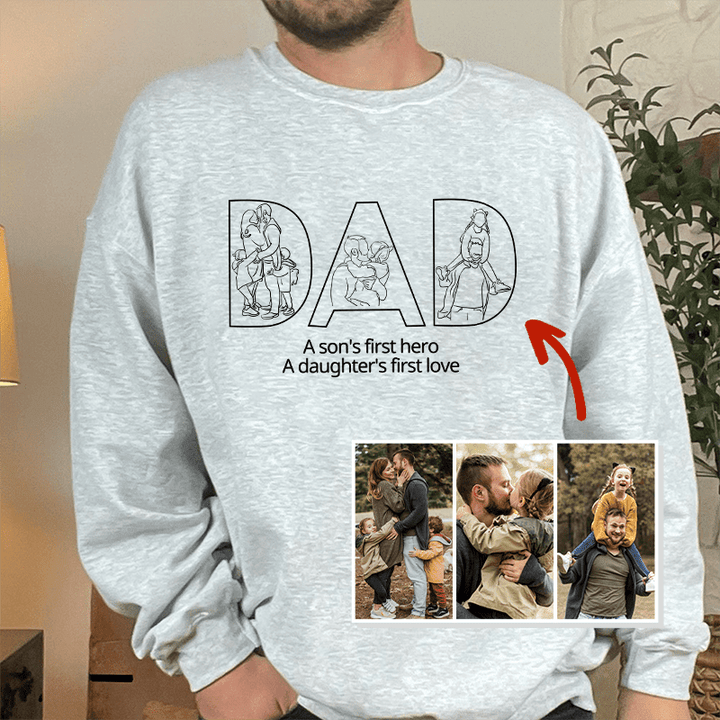 Best Dad Ever -Embroidered Sweatshirt For Father's Day - Gifts for Dad, Papa, Daddy and Grandpa - Canvasgiftco