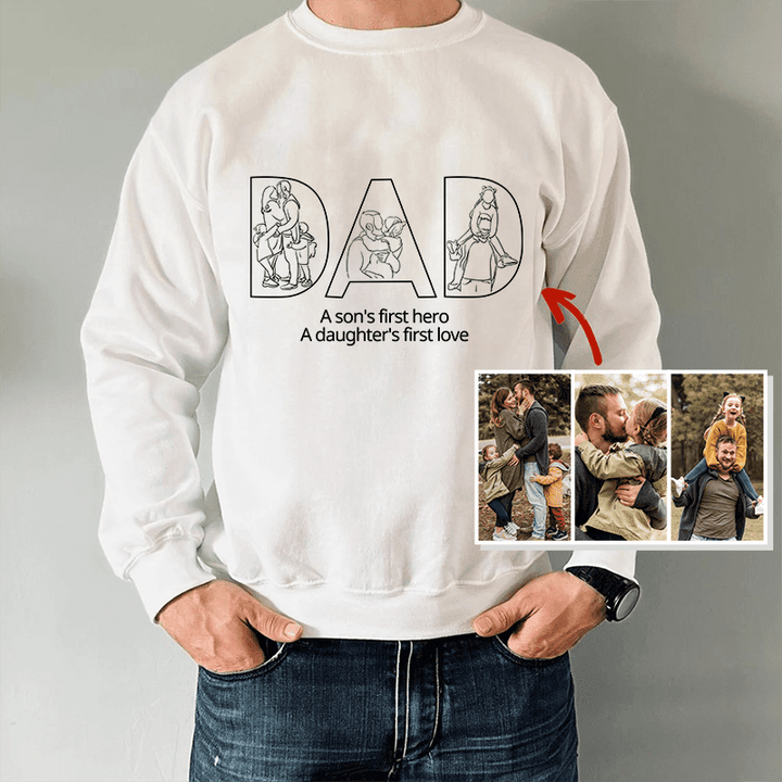 Best Dad Ever -Embroidered Sweatshirt For Father's Day - Gifts for Dad, Papa, Daddy and Grandpa - Canvasgiftco