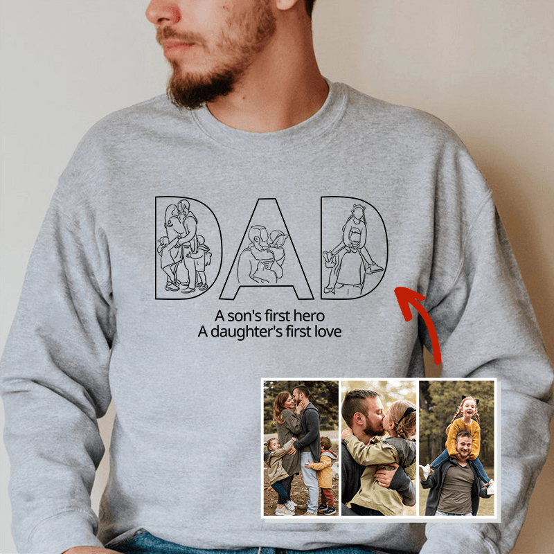Best Dad Ever -Embroidered Sweatshirt For Father's Day - Gifts for Dad, Papa, Daddy and Grandpa - Canvasgiftco