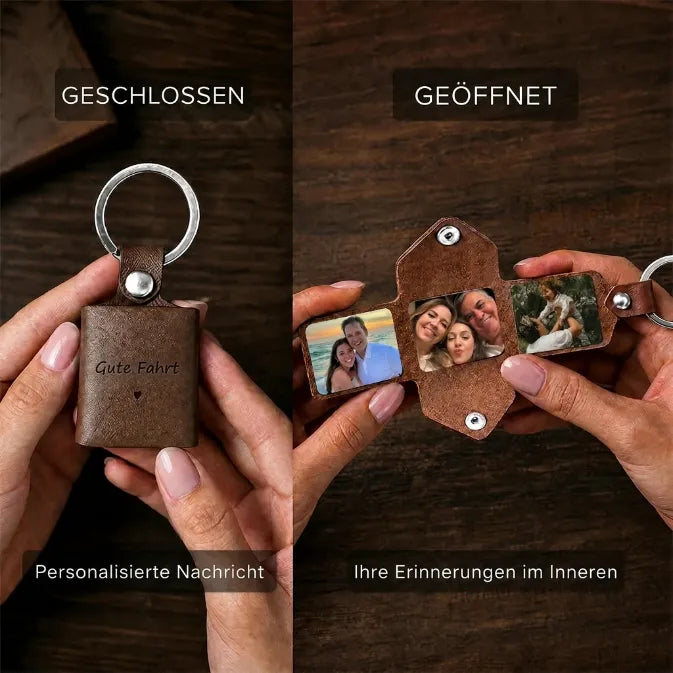 Personalized Photo Keychain Wallet – Custom Family Picture Keepsake Gift for Mom, Dad & Grandparents