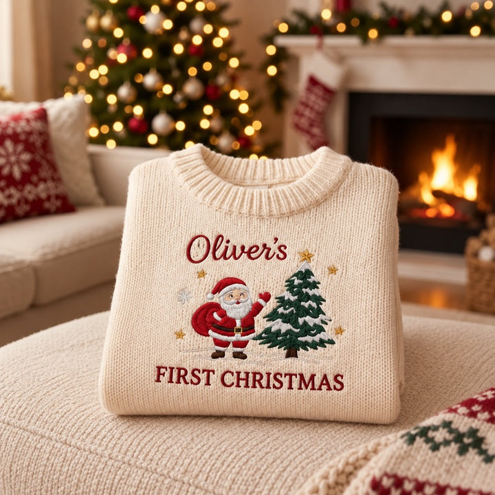 Personalized baby Christmas sweater 4