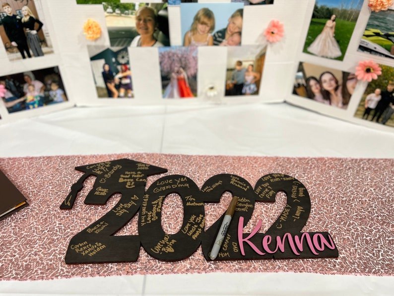 Custom Graduation Guestbook Sign Graduation Party Decorations - Canvasgiftco
