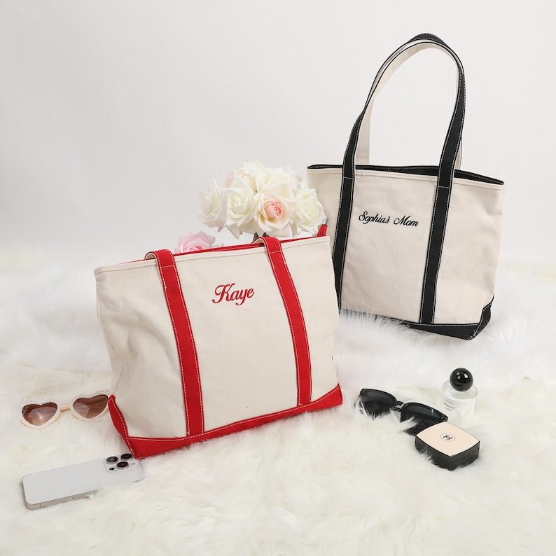 Custom Name Canvas Tote Bag - Canvasgiftco
