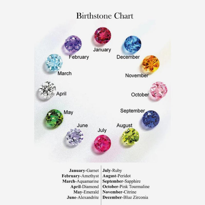Custom Rectangular Birthstone Necklace - Canvasgiftco