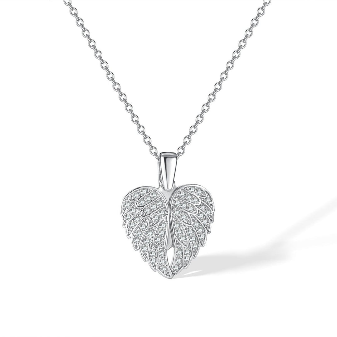[Eternal Guardian] Angel Wings Memorial Necklace with Hidden Name - Canvasgiftco