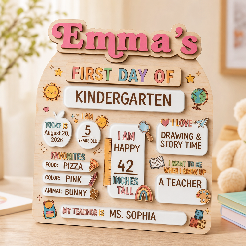 Reusable Personalized First & Last Day of School Board