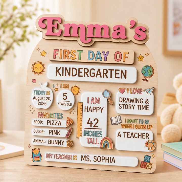 Reusable Personalized First & Last Day of School Board