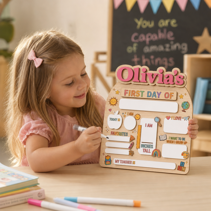 Reusable Personalized First & Last Day of School Board