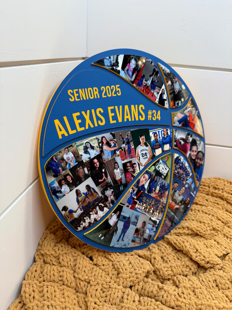 Personalized Sports Photo Wood Sign – Custom Pine Wood Keepsake