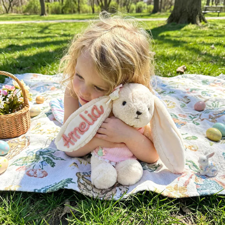Personalized Bunny Plush Toy – Custom Embroidered Name, Soft Stuffed Rabbit for Kids & Baby Gifts