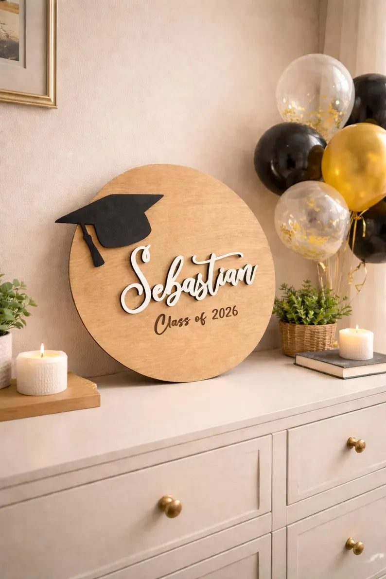 "Class of 2026" Graduation Wooden Signature Board – The Yearbook Alternative