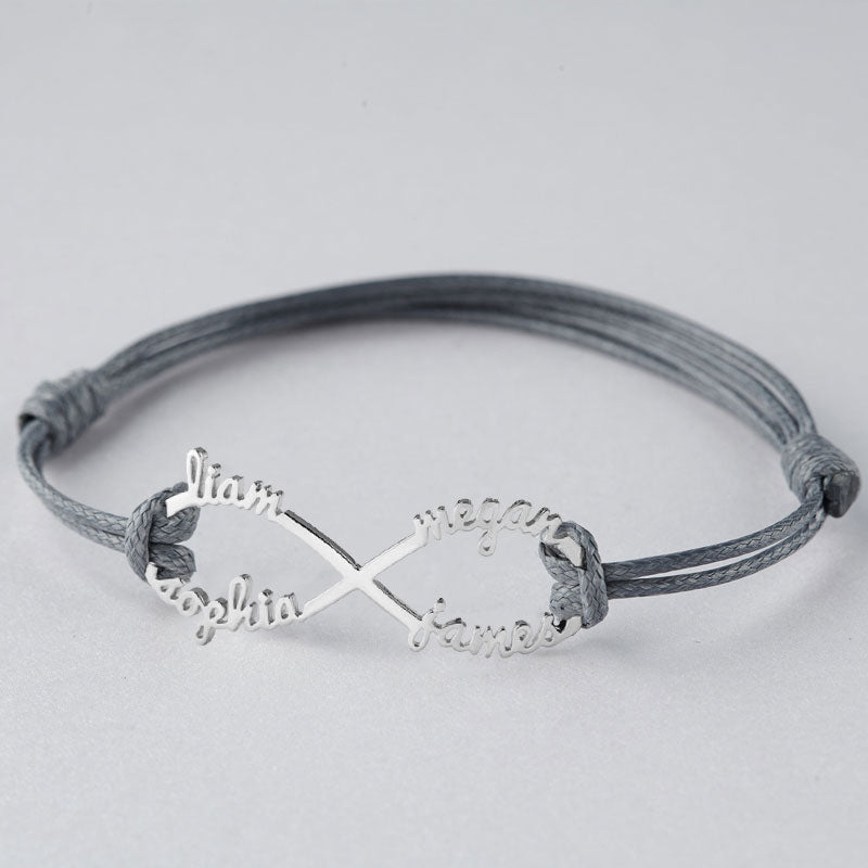 Infinity Name Bracelet Personalized Gift For Women - Canvasgiftco