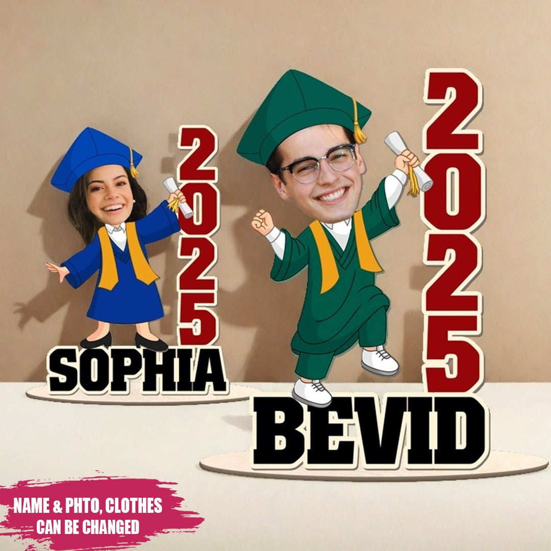 Personalized 2025 Graduation Gift, Desktop Stand - Upload Photo - Canvasgiftco