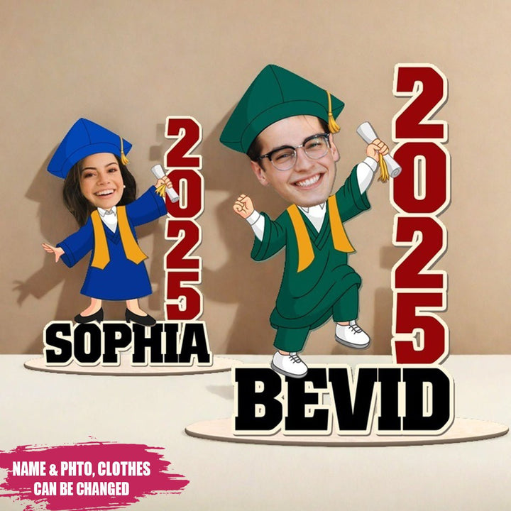 Personalized 2025 Graduation Gift, Desktop Stand - Upload Photo - Canvasgiftco
