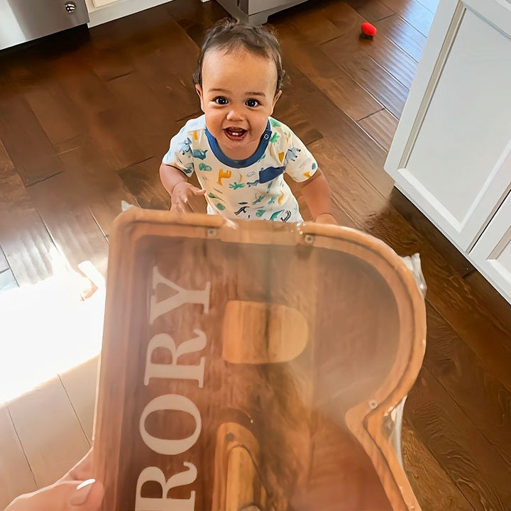 Personalized Boys/Girls Piggy Bank - Wood Gift For Kids - Canvasgiftco