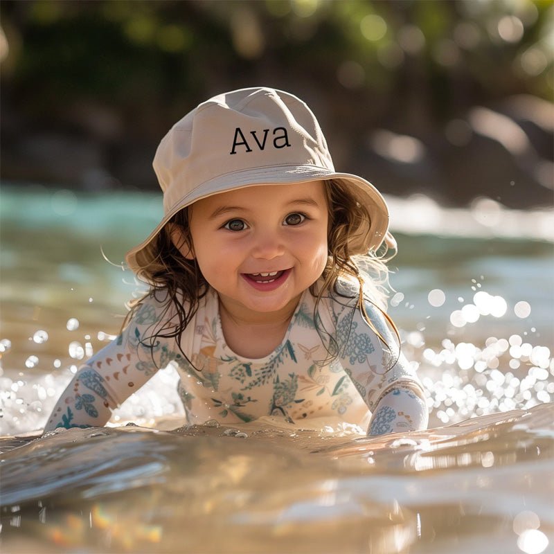 Personalized Children's Name Sun Hat - Suitable For Children Aged 2 - 7 - Canvasgiftco