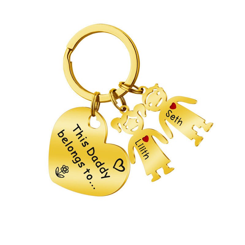 Personalized Children's Pendant Keychain - Gift For Mom - Canvasgiftco