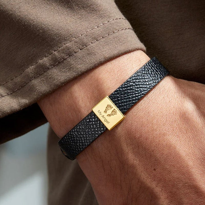 Personalized Father's Day Bracelet – Custom Engraved Gift for Dad - Canvasgiftco
