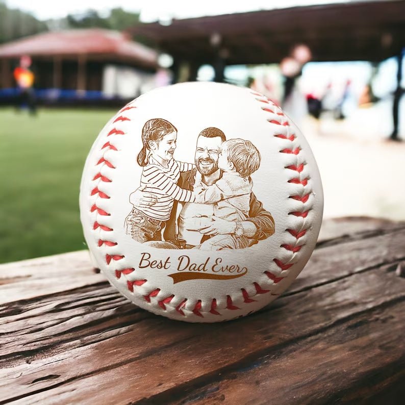 Personalized Father's Day Gift – Engrave Your Favorite Photo on Baseball Balls - Canvasgiftco