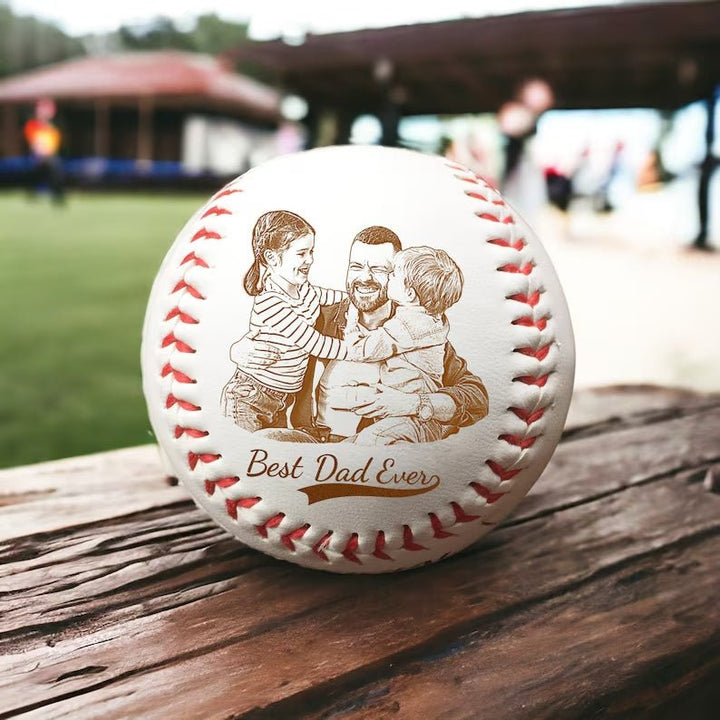 Personalized Father's Day Gift – Engrave Your Favorite Photo on Baseball Balls - Canvasgiftco