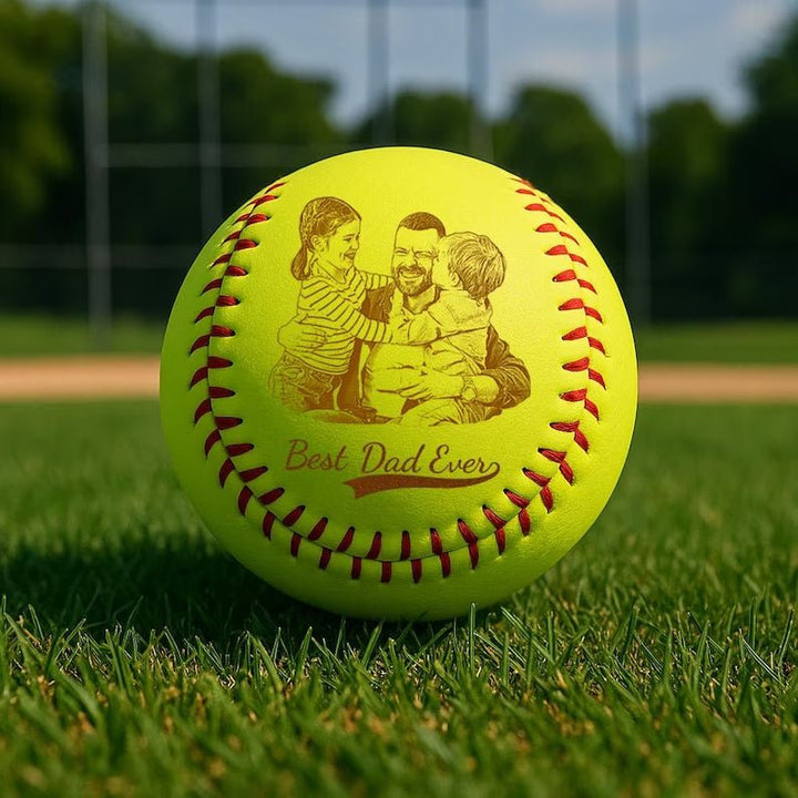 Personalized Father's Day Gift – Engrave Your Favorite Photo on Baseball Balls - Canvasgiftco