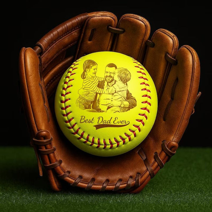 Personalized Father's Day Gift – Engrave Your Favorite Photo on Baseball Balls - Canvasgiftco