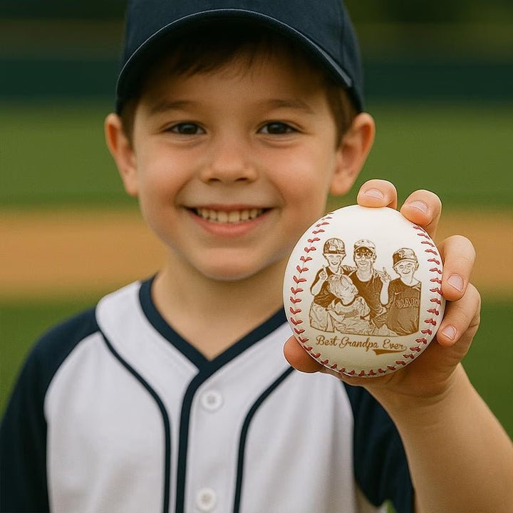 Personalized Father's Day Gift – Engrave Your Favorite Photo on Baseball Balls - Canvasgiftco