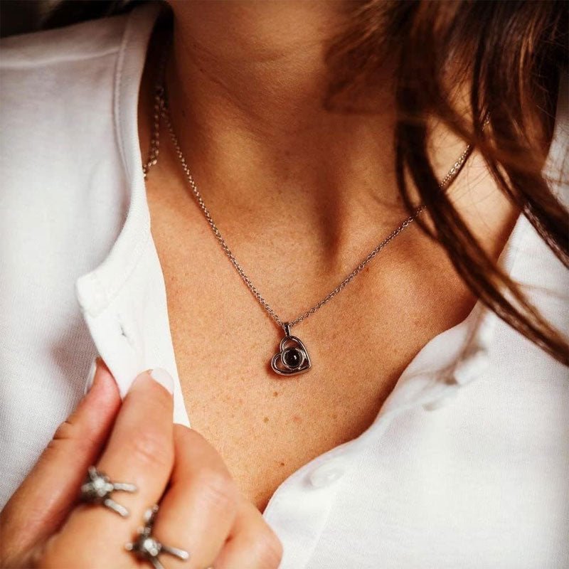 Personalized Heart Photo Necklace - Canvasgiftco