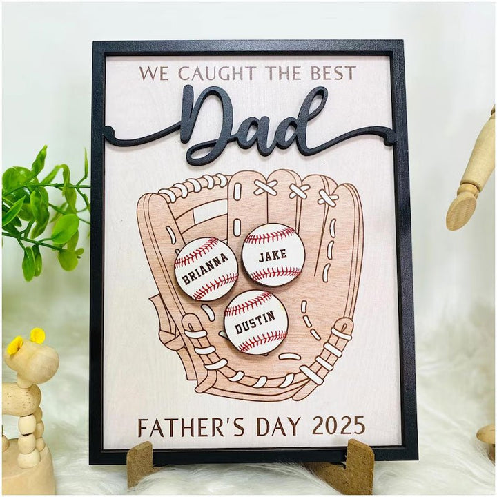 Personalized We Caught The Best Dad - Canvasgiftco