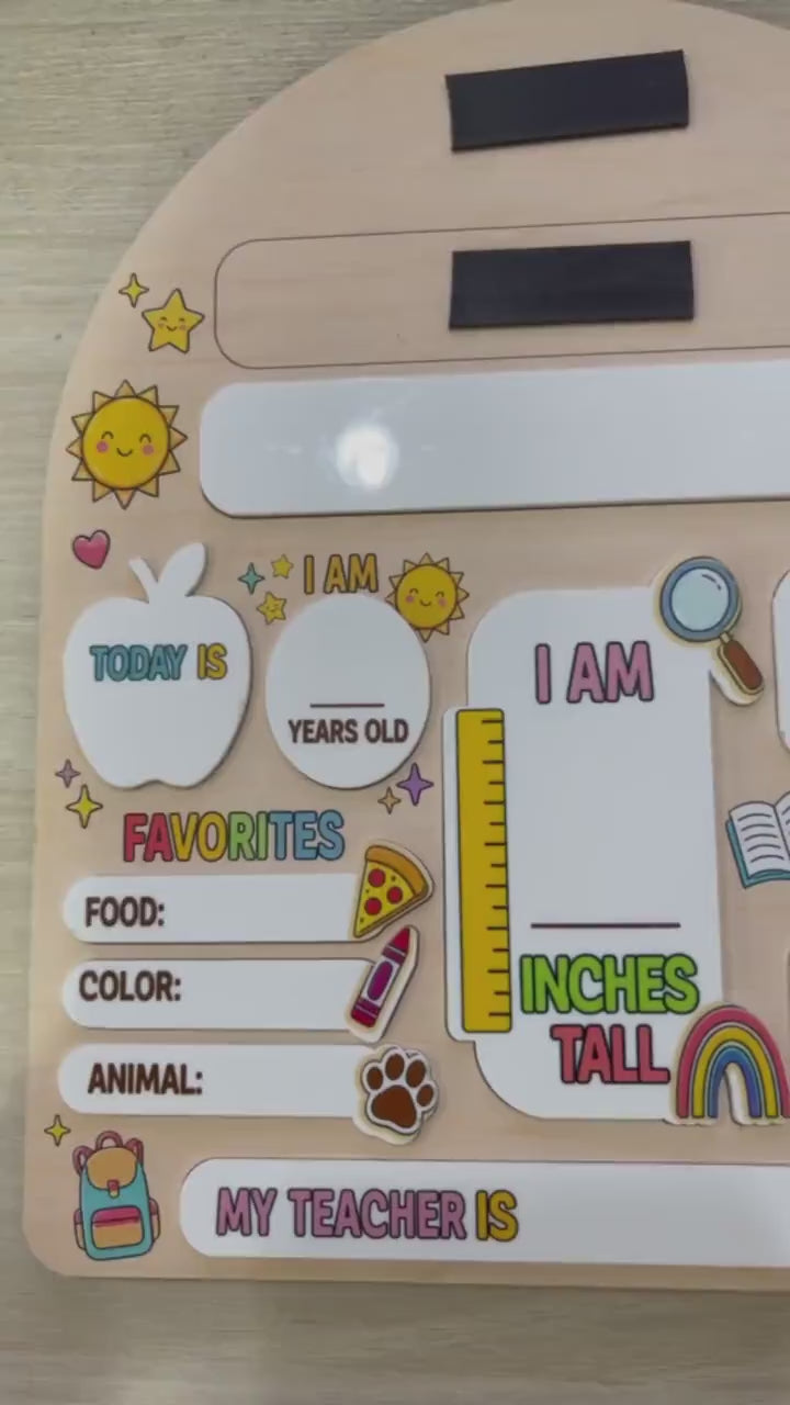 Reusable Personalized First & Last Day of School Board