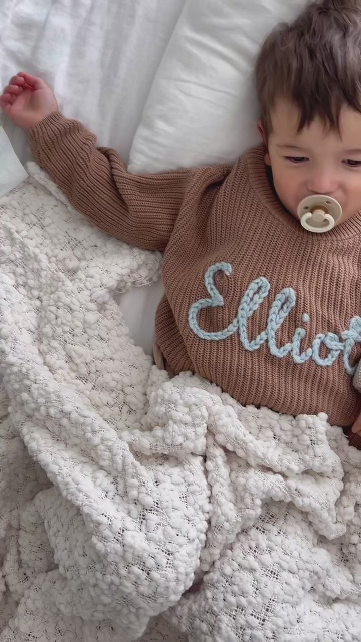 Personalized Hand-Knitted Baby Sweaters - A Hand-Embroidered Sweater Made for Baby’s First Memories