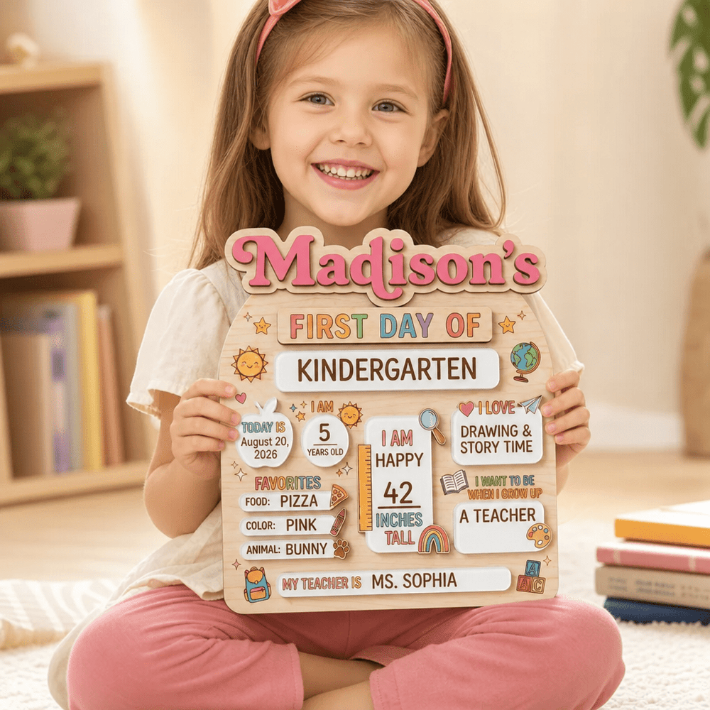 Reusable Personalized First & Last Day of School Board - Canvasgiftco