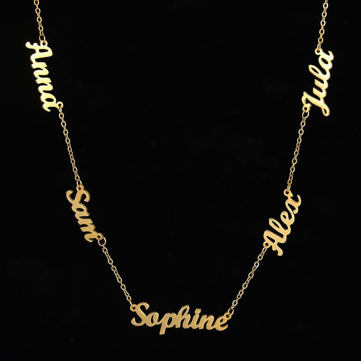 Stainless Steel Multi-Name Necklace - Canvasgiftco