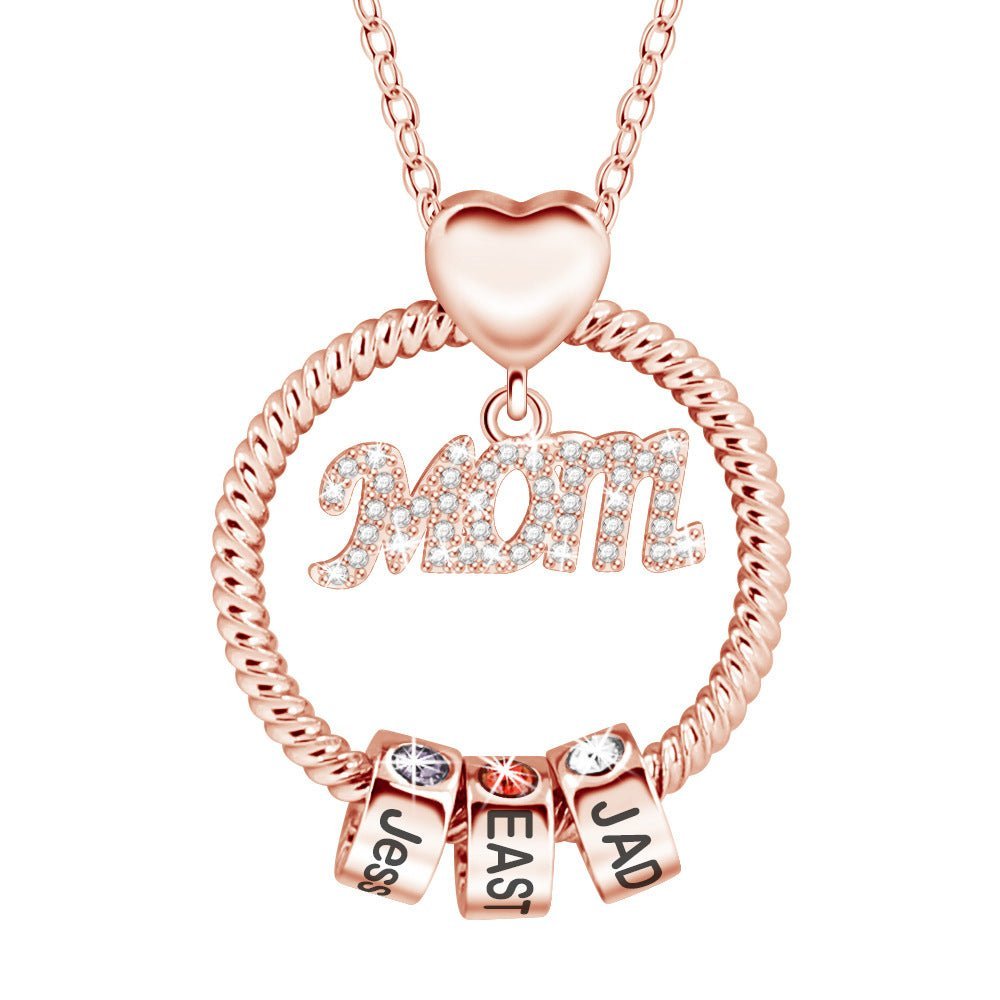 Custom Birthstone Necklace for Mom - Canvasgiftco