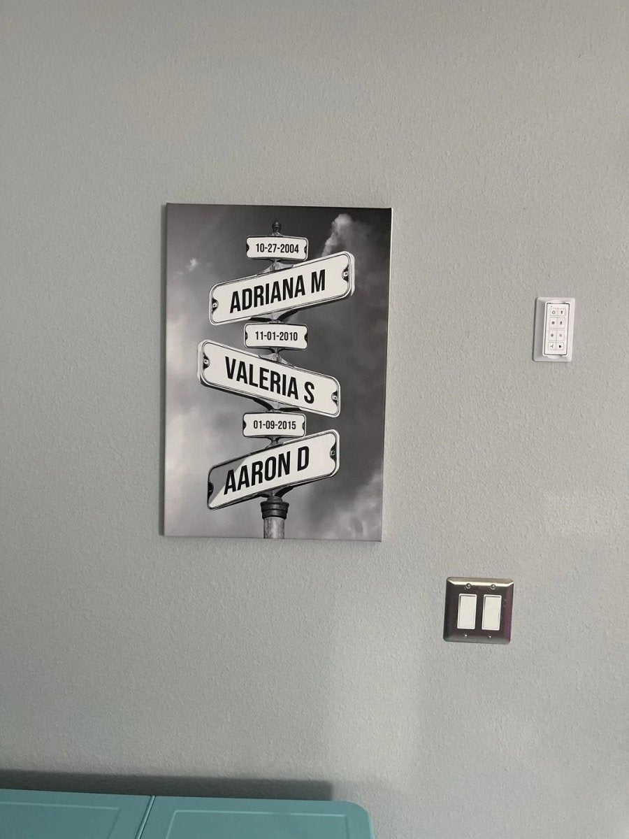Personalized Canvas Wall Art"Date of birth of children" - Winter - Canvasgiftco